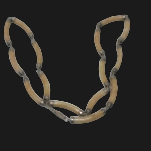 Jadeite and Sterling Station 925 Necklace Oriental Beige Vintage - Picture 4 of 8